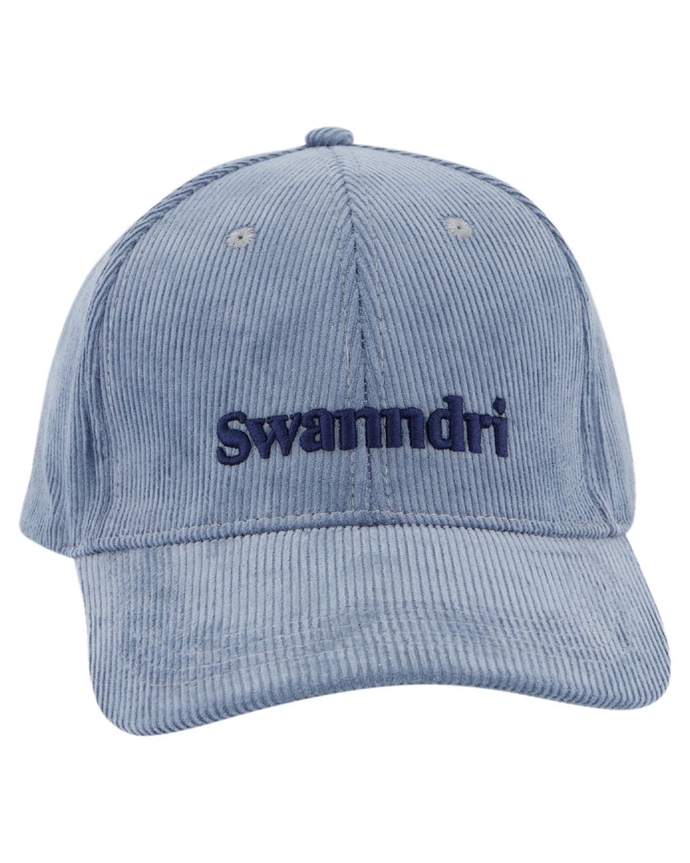 Smoke Blue Navy Coloured Swanndri Swanni Corduroy Cap on white background 