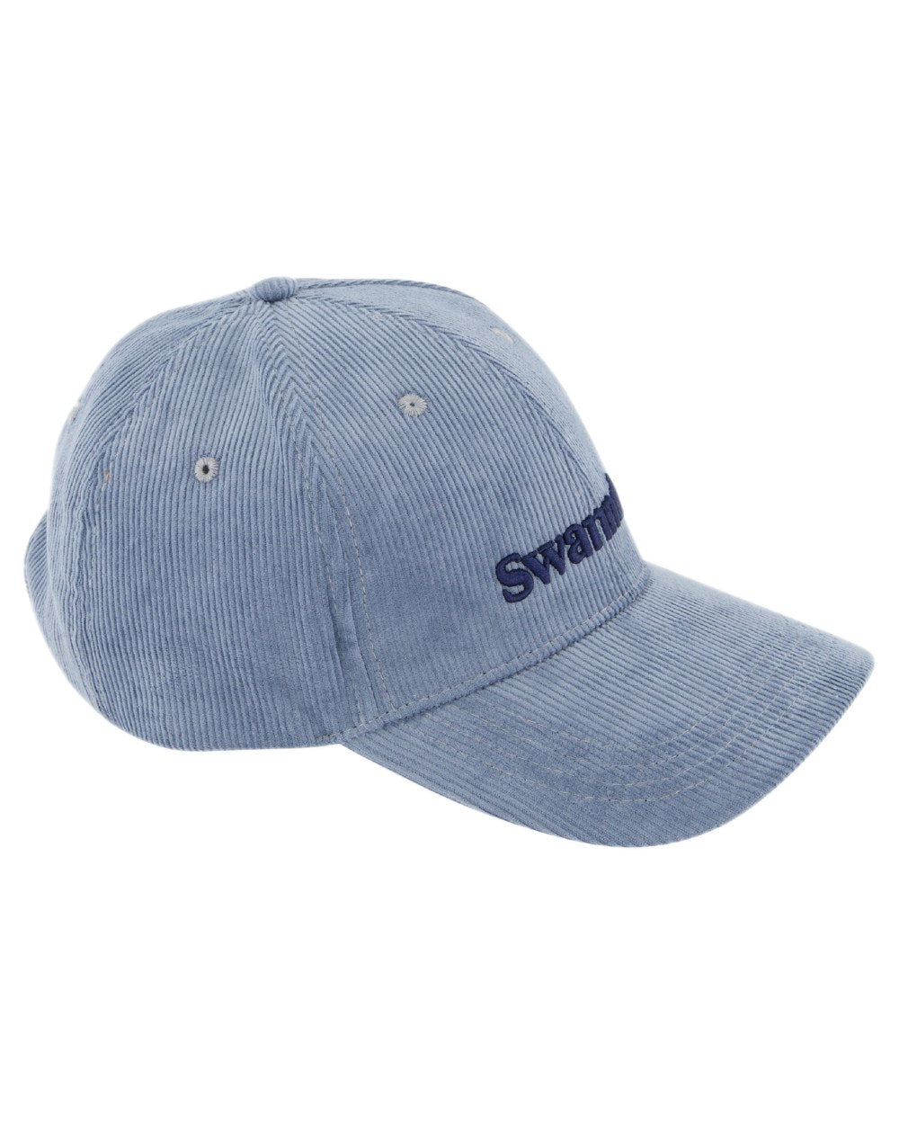 Smoke Blue Navy Coloured Swanndri Swanni Corduroy Cap on white background 