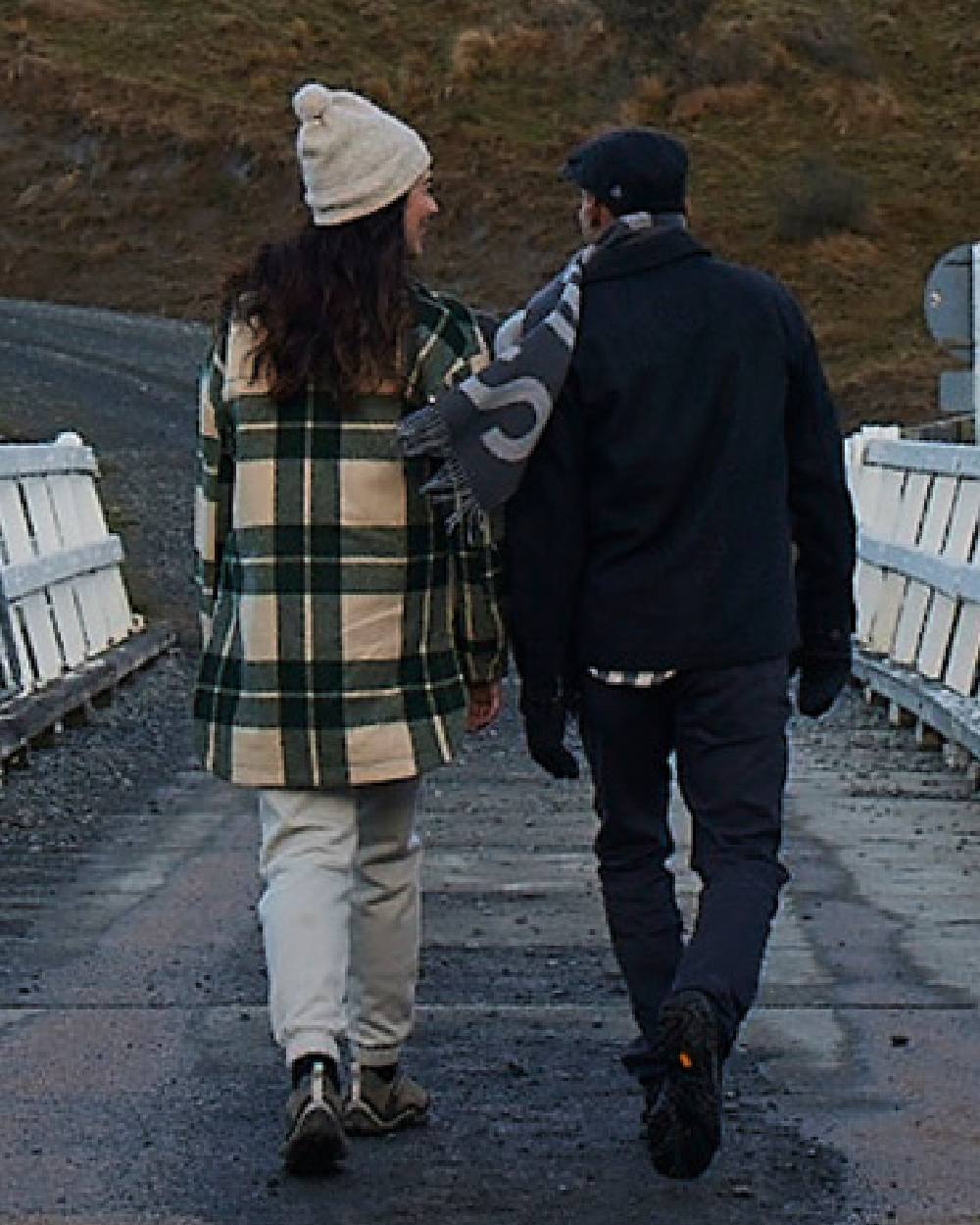 Limestone Check Coloured Swanndri Womens Anchorage Longline Jacket on outdoor background 