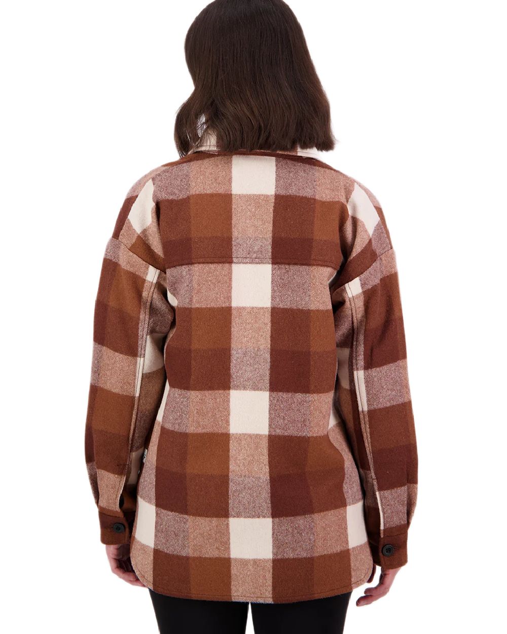 Chelsea Check Coloured Swanndri Womens Anchorage V2 Wool Shirt Jacket on white background 