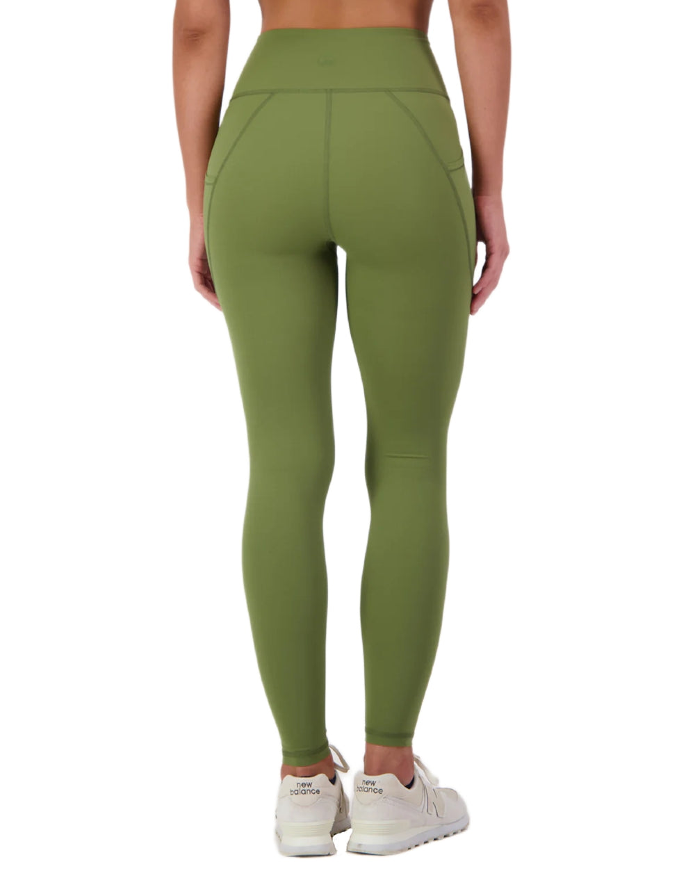 Clover coloured Swanndri Womens High Rock Lite Leggings on white background 