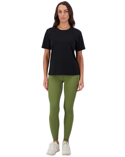 Clover coloured Swanndri Womens High Rock Lite Leggings on white background 