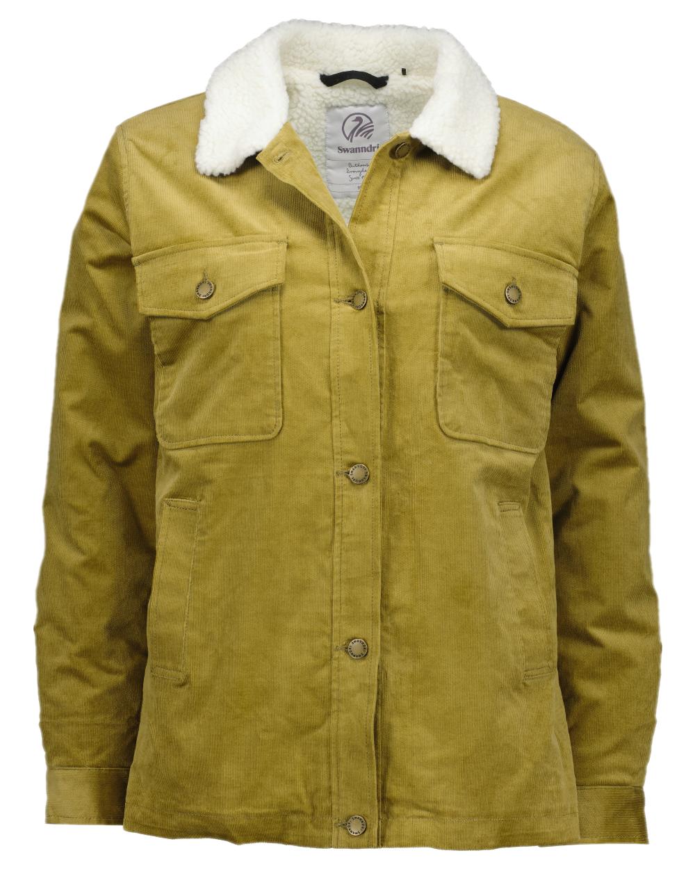 Cashew Coloured Swanndri Womens Kaituna Corduroy Jacket on white background 