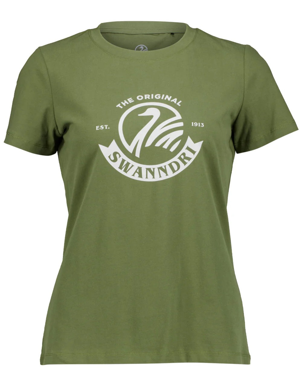 Clover Platinum coloured Swanndri Womens Original V3 T-Shirt on white background 