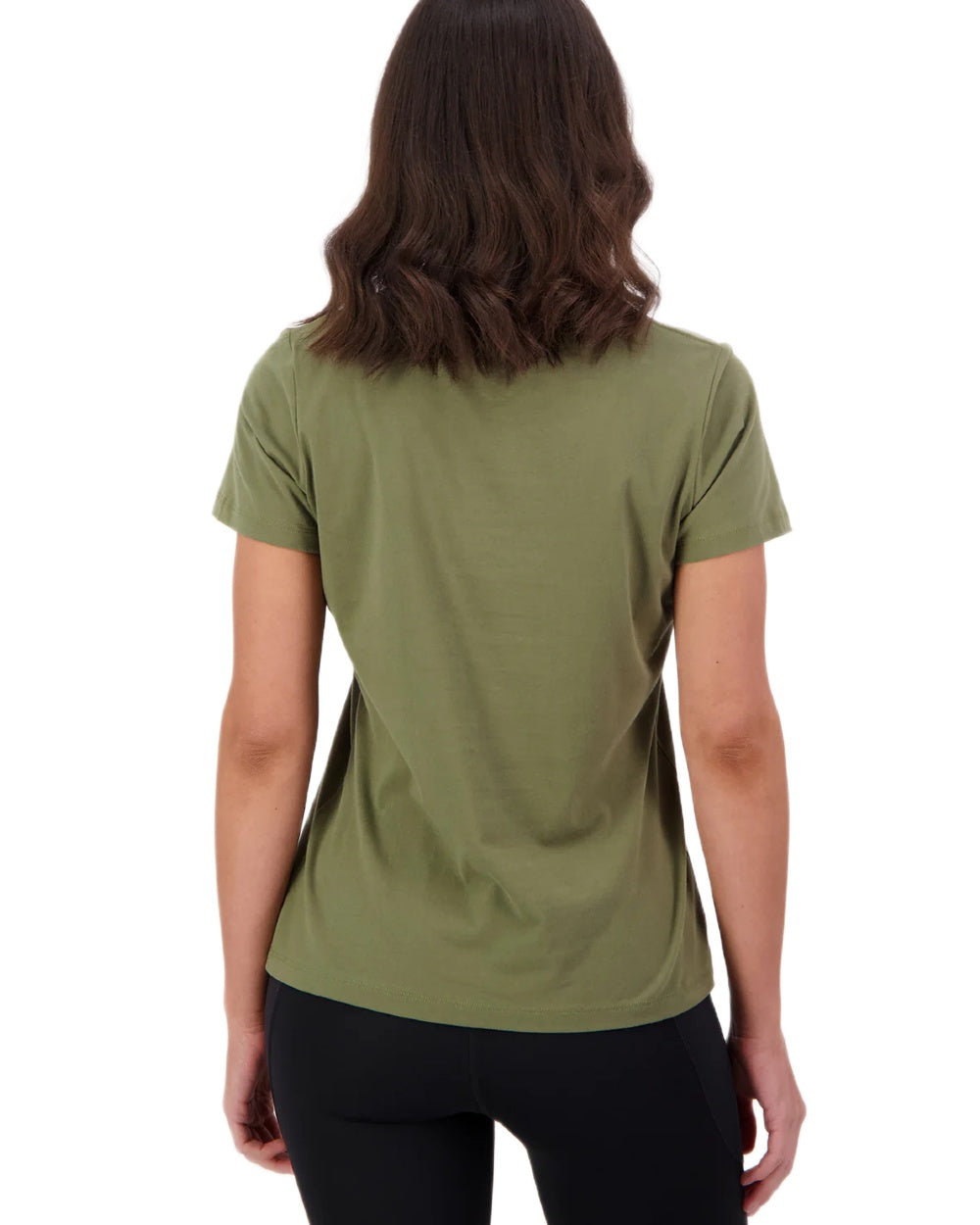 Clover Platinum coloured Swanndri Womens Original V3 T-Shirt on white background 