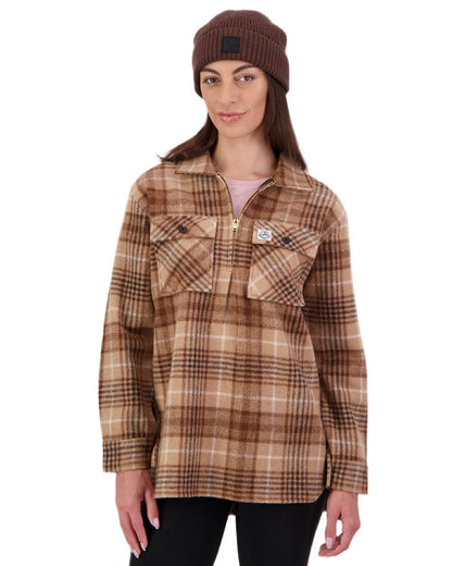 Ashgrove Check Coloured Swanndri Womens Ranger Wool Bush Shirt on white background 