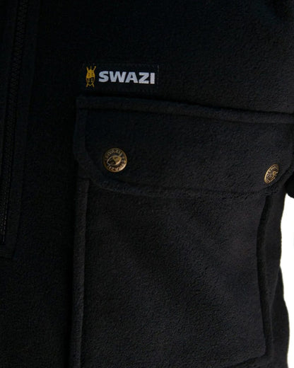 Black Coloured Swazi Back 40 Shirt on white background 