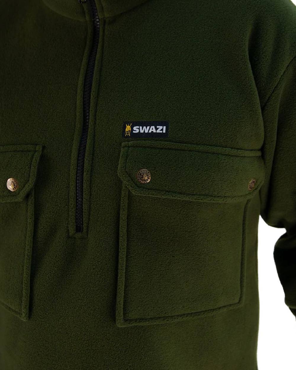 Olive Coloured Swazi Back 40 Shirt on white background 
