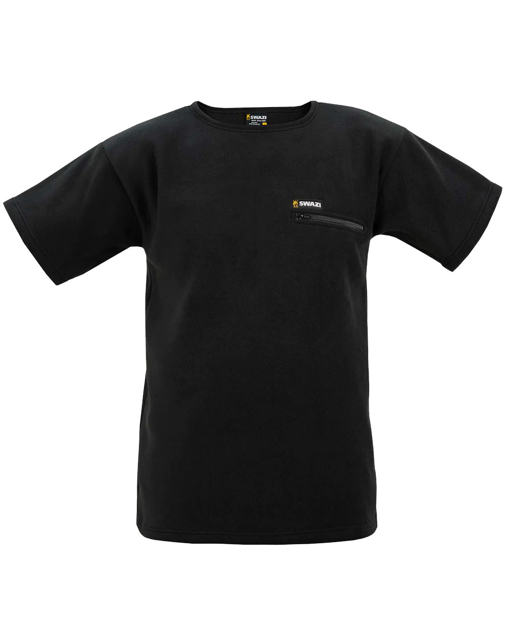 Black Coloured Swazi Bushmans Tee on white background 