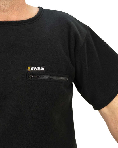 Black Coloured Swazi Bushmans Tee on white background 