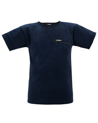 Navy Coloured Swazi Bushmans Tee on white background 