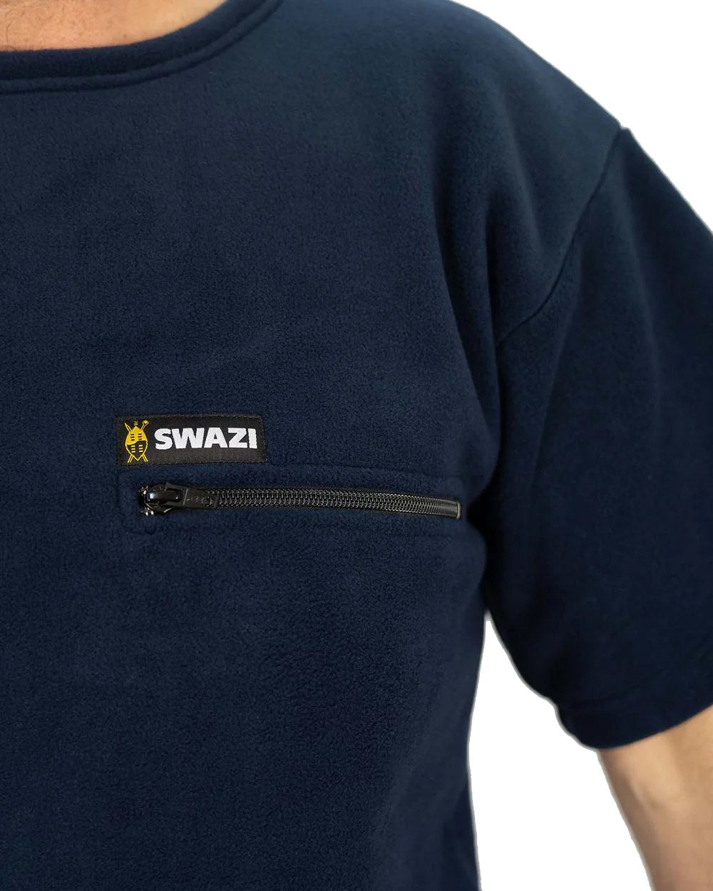 Navy Coloured Swazi Bushmans Tee on white background 