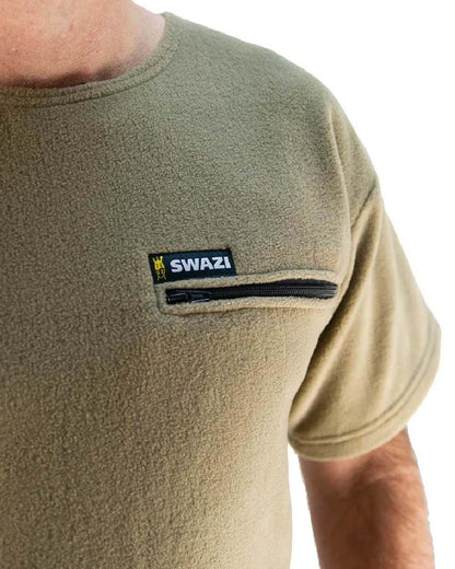 Tussock Coloured Swazi Bushmans Tee on white background 