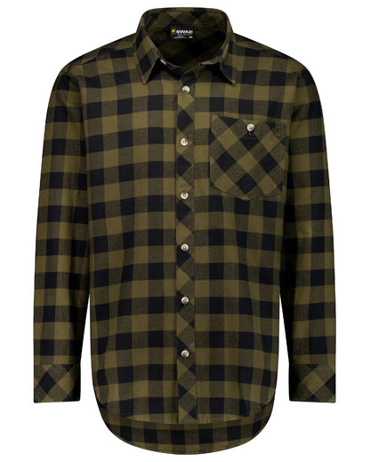 European Olive Granite coloured Swazi Grafter Shirt on white background 