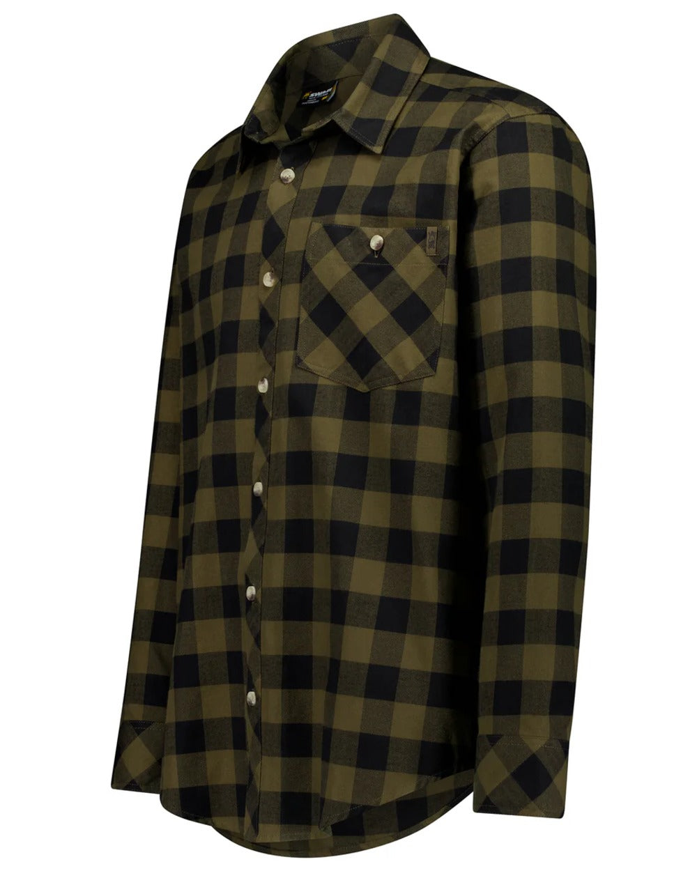 European Olive Granite coloured Swazi Grafter Shirt on white background 