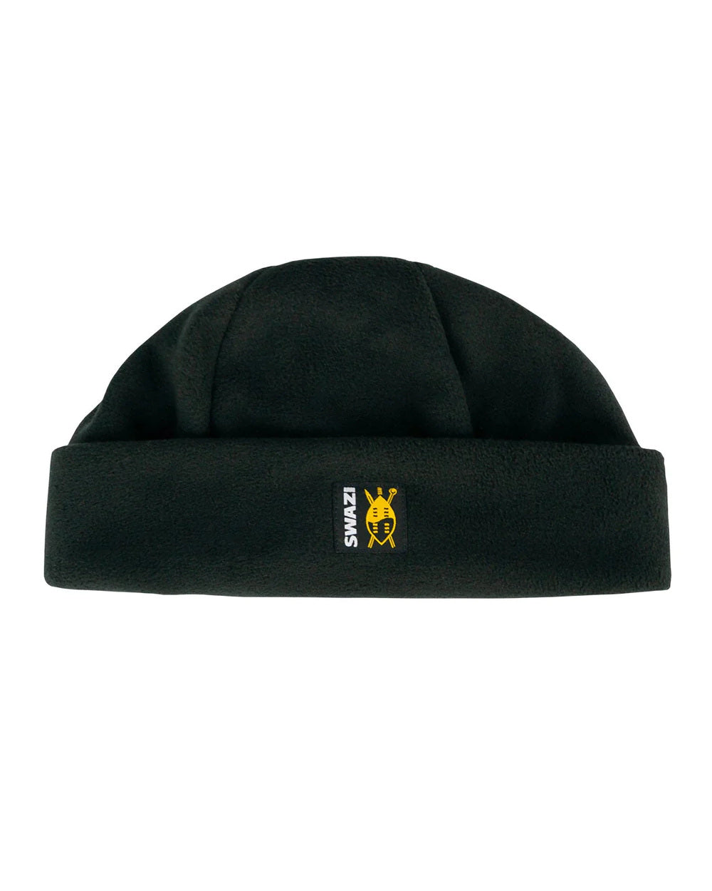 Black Coloured Swazi Hasbeanie on white background 