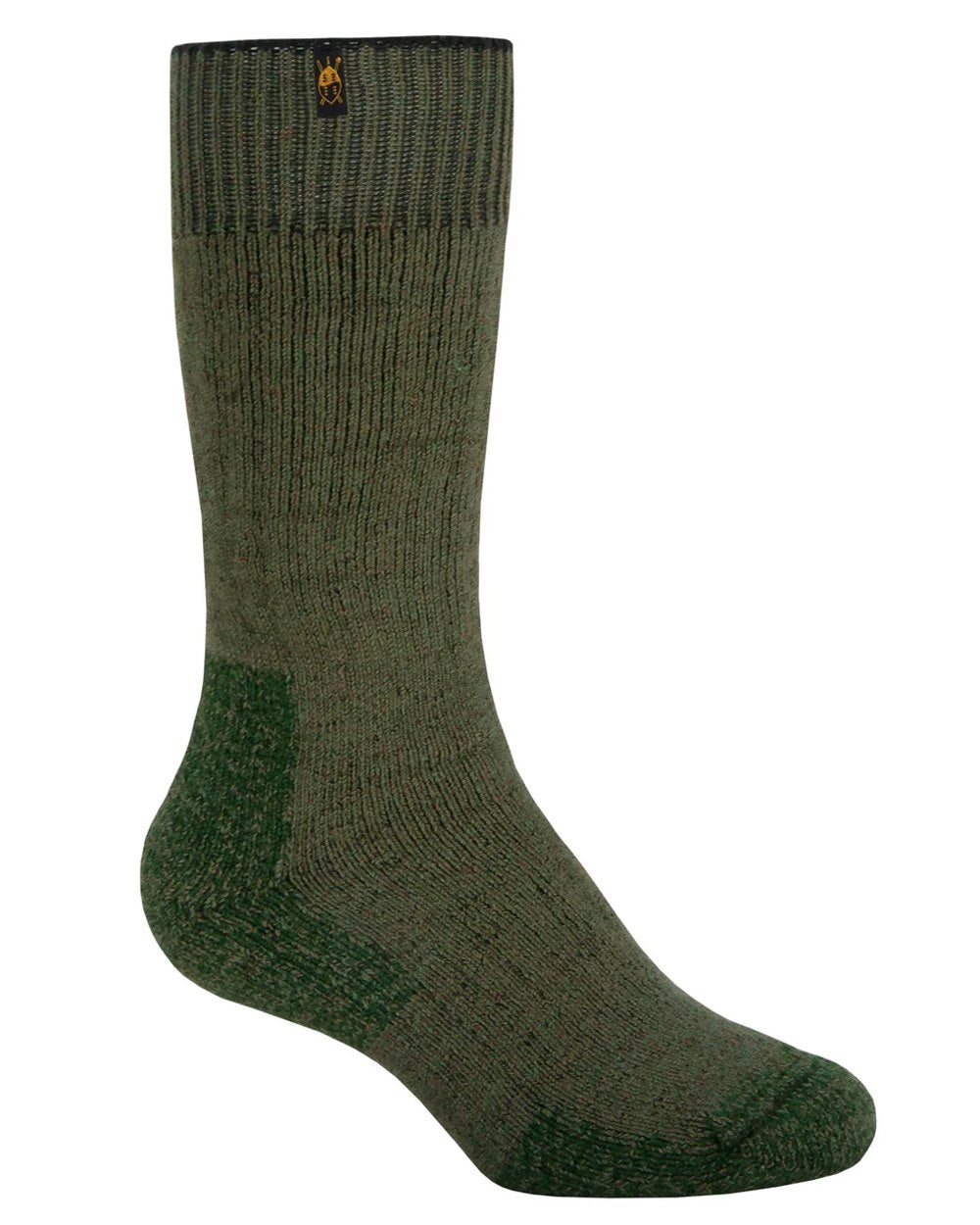 Green AHS coloured Swazi Hunter Socks on white background 