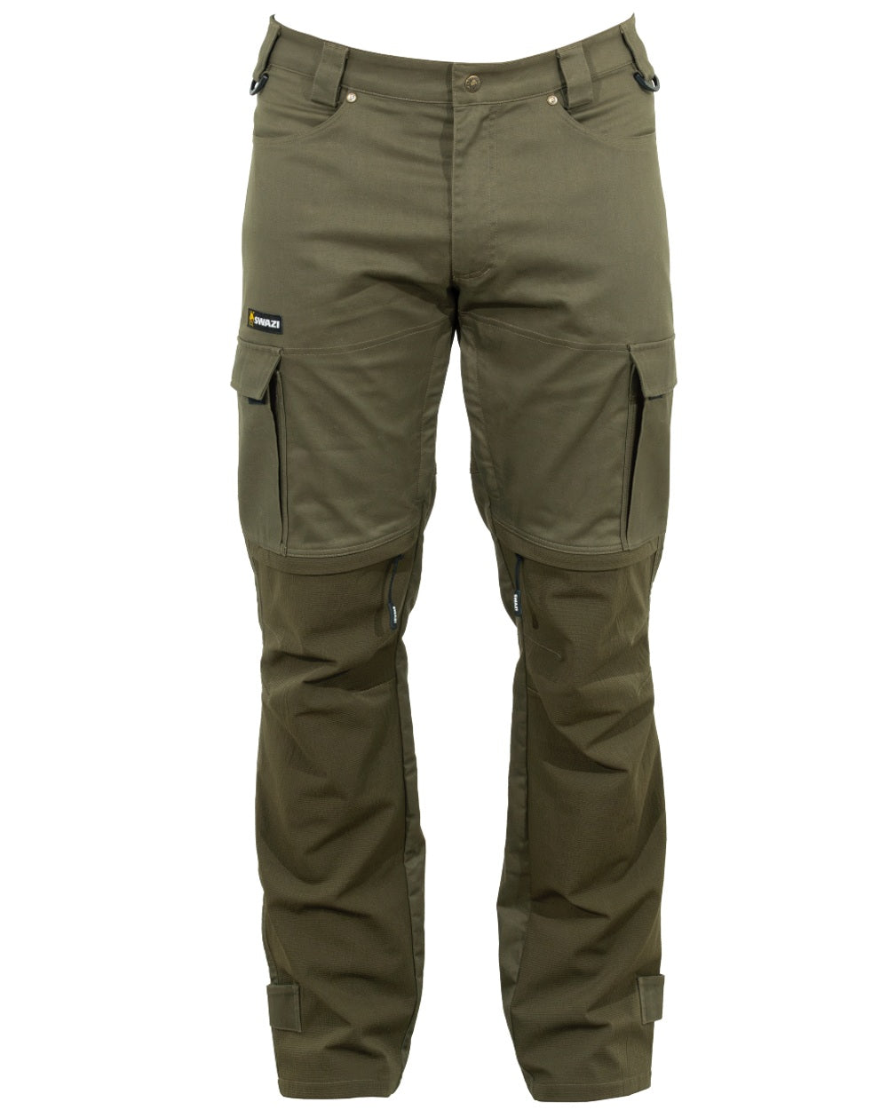 European Olive coloured Swazi Ipotane Pants on white background