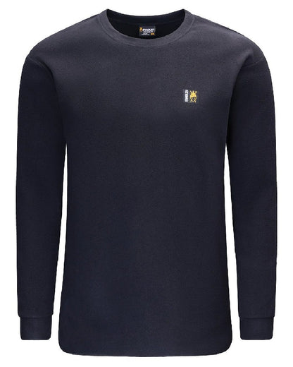 Black Coloured Swazi Long Sleeve Micro Top on white background 