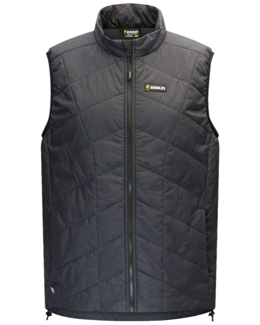 Granite Coloured Swazi Mens Chamois Lightweight Insulation Vest on white background 