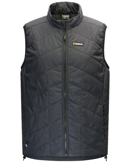 Granite Coloured Swazi Mens Chamois Lightweight Insulation Vest on white background 
