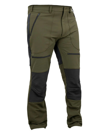 Gran Green coloured Swazi Mens Forest Pants on white background 