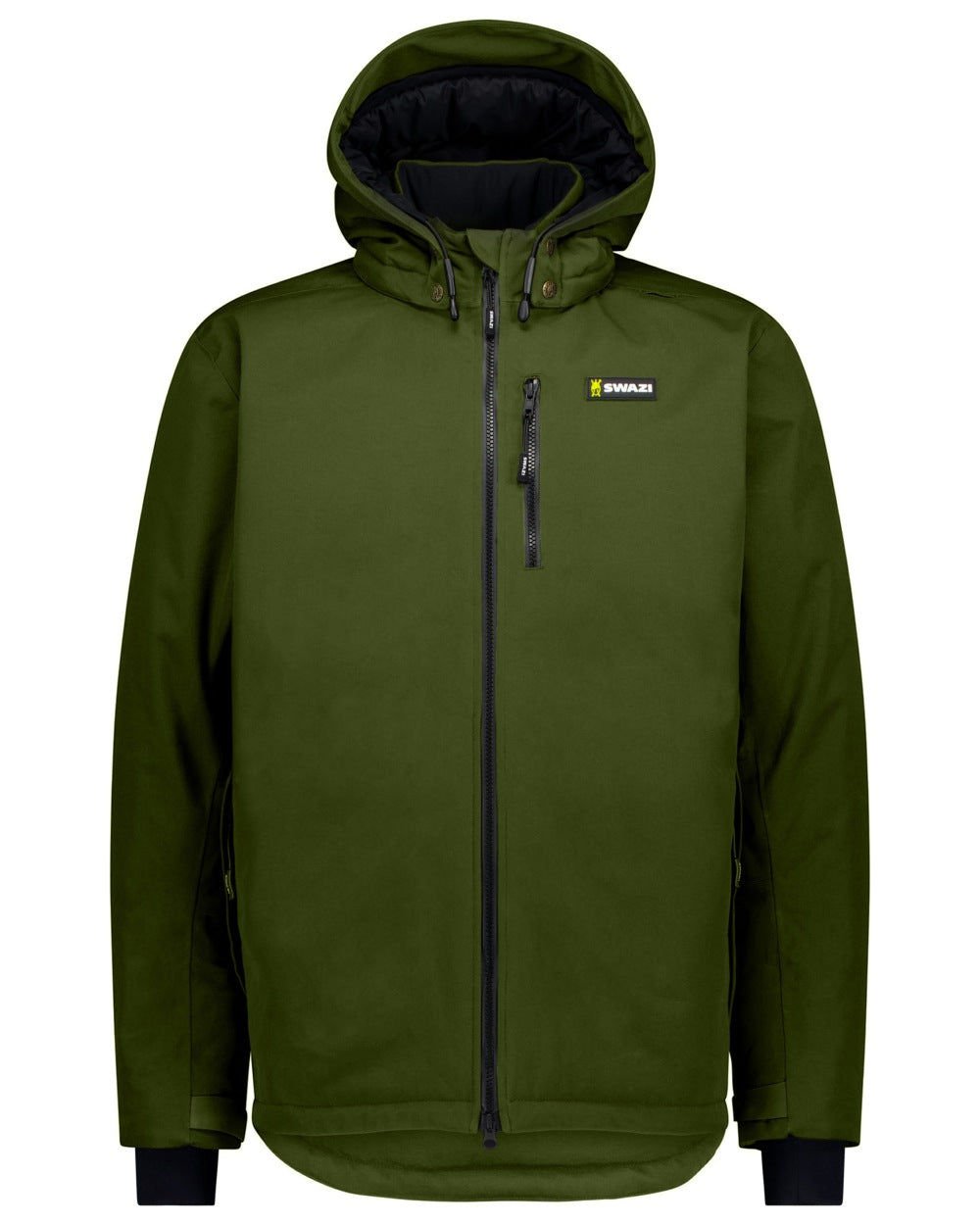 Ranger coloured Swazi Mens Geyser Waterproof Insulation Jacket on white background 