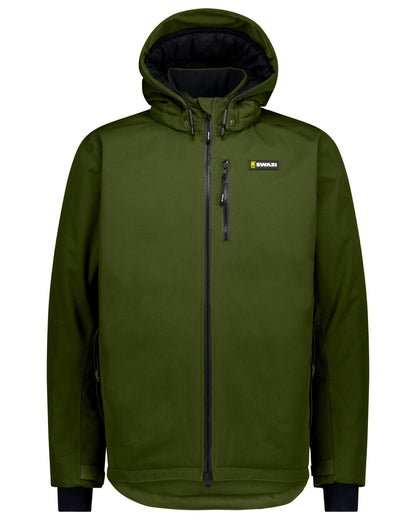 Ranger coloured Swazi Mens Geyser Waterproof Insulation Jacket on white background 