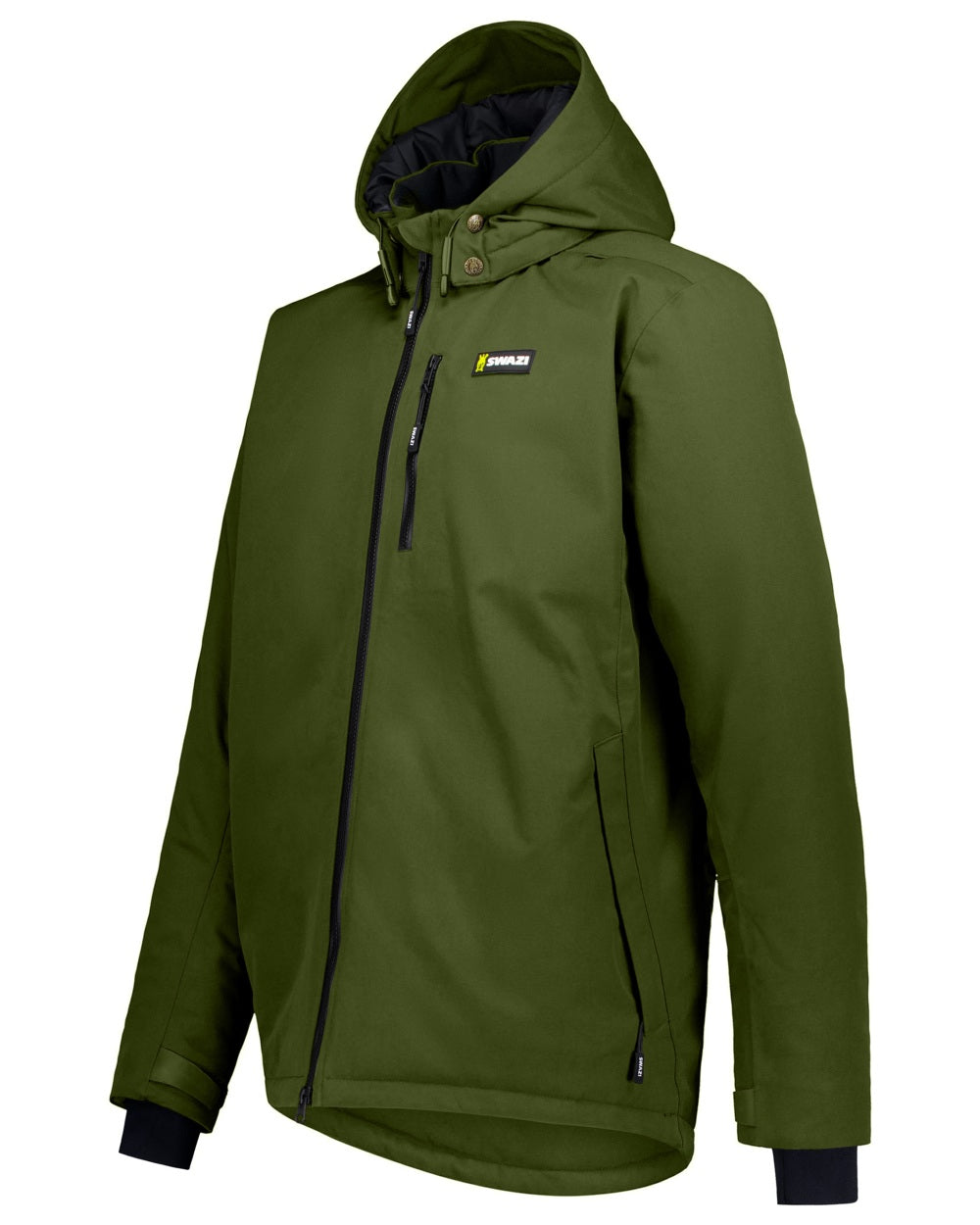 Ranger coloured Swazi Mens Geyser Waterproof Insulation Jacket on white background 