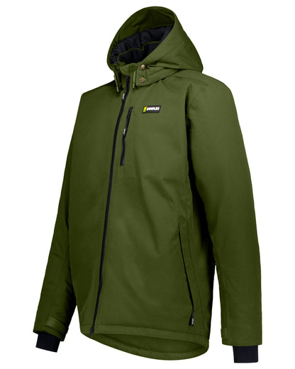 Ranger coloured Swazi Mens Geyser Waterproof Insulation Jacket on white background 