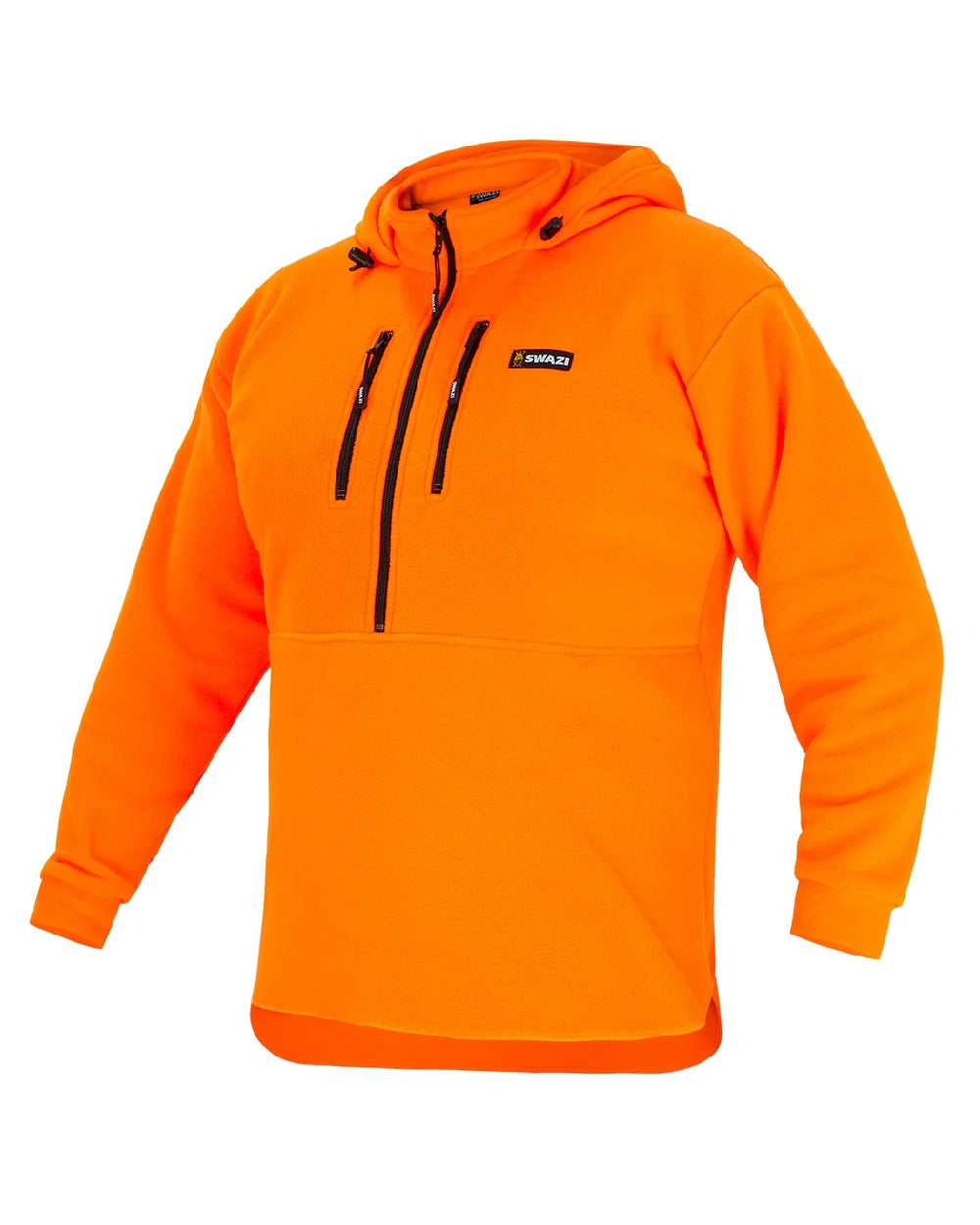 Blaze Orange coloured Swazi Mens Hi Vis Sirius on white background 