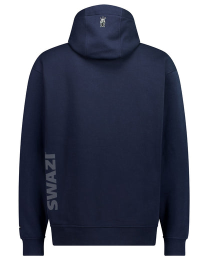 Midnight coloured Swazi Mens Larrikin Hoodie on white background 