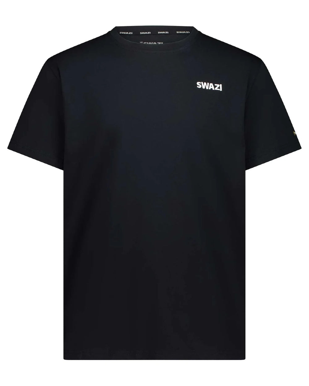 Black coloured Swazi Mens Pillar Hunting T-Shirt on white background 