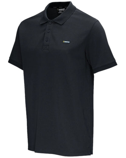 Black Colour Swazi Mens Polo Shirt on white background 