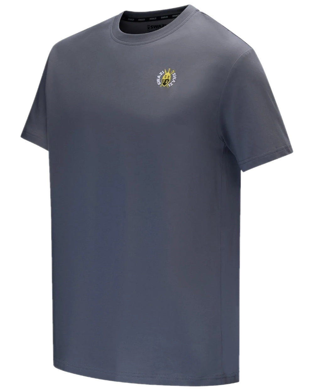 Iron Coloured Swazi Mens Rugger Tee on white background 