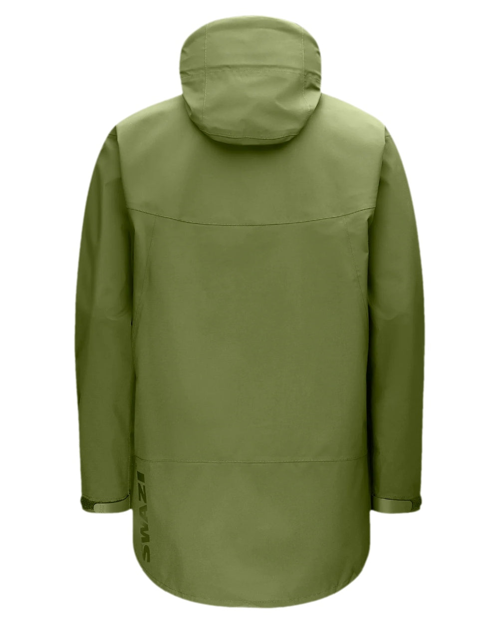 Olive Coloured Swazi Mens Sentinel Ultralight Jacket on white background 
