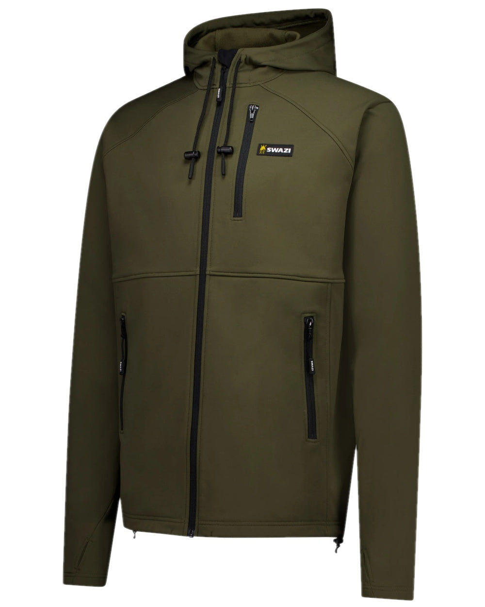 Stone Coloured Swazi Mens Stalker Hooded Jacket on white background 