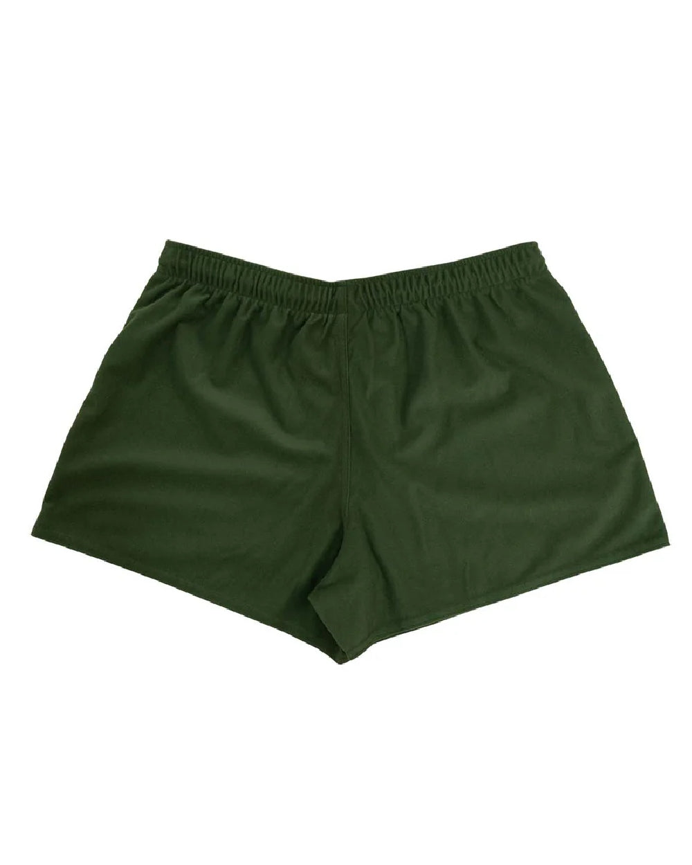 Olive coloured Swazi Mens Trojans Shorts on white background 