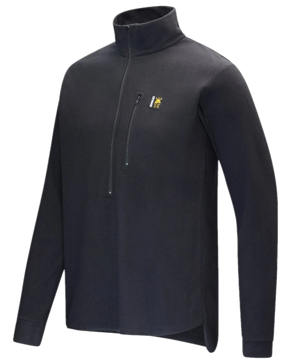 Black Coloured Swazi Micro Shirt on white background 