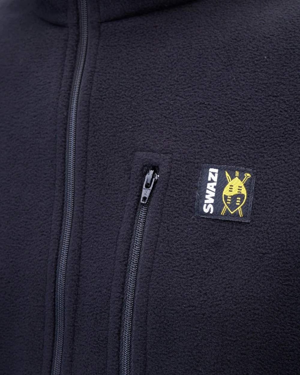 Black Coloured Swazi Micro Shirt on white background 