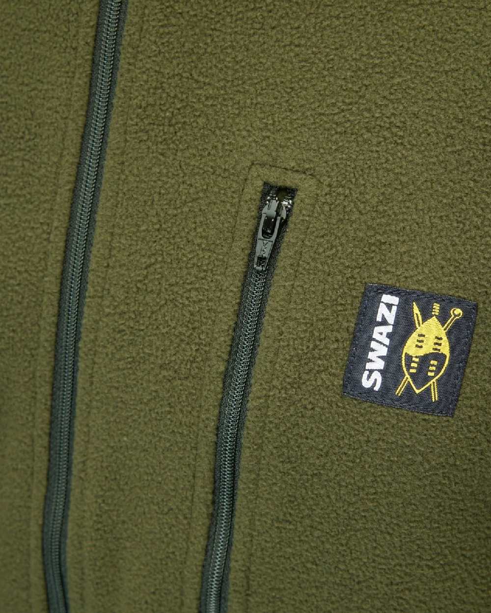 Olive Coloured Swazi Micro Shirt on white background 