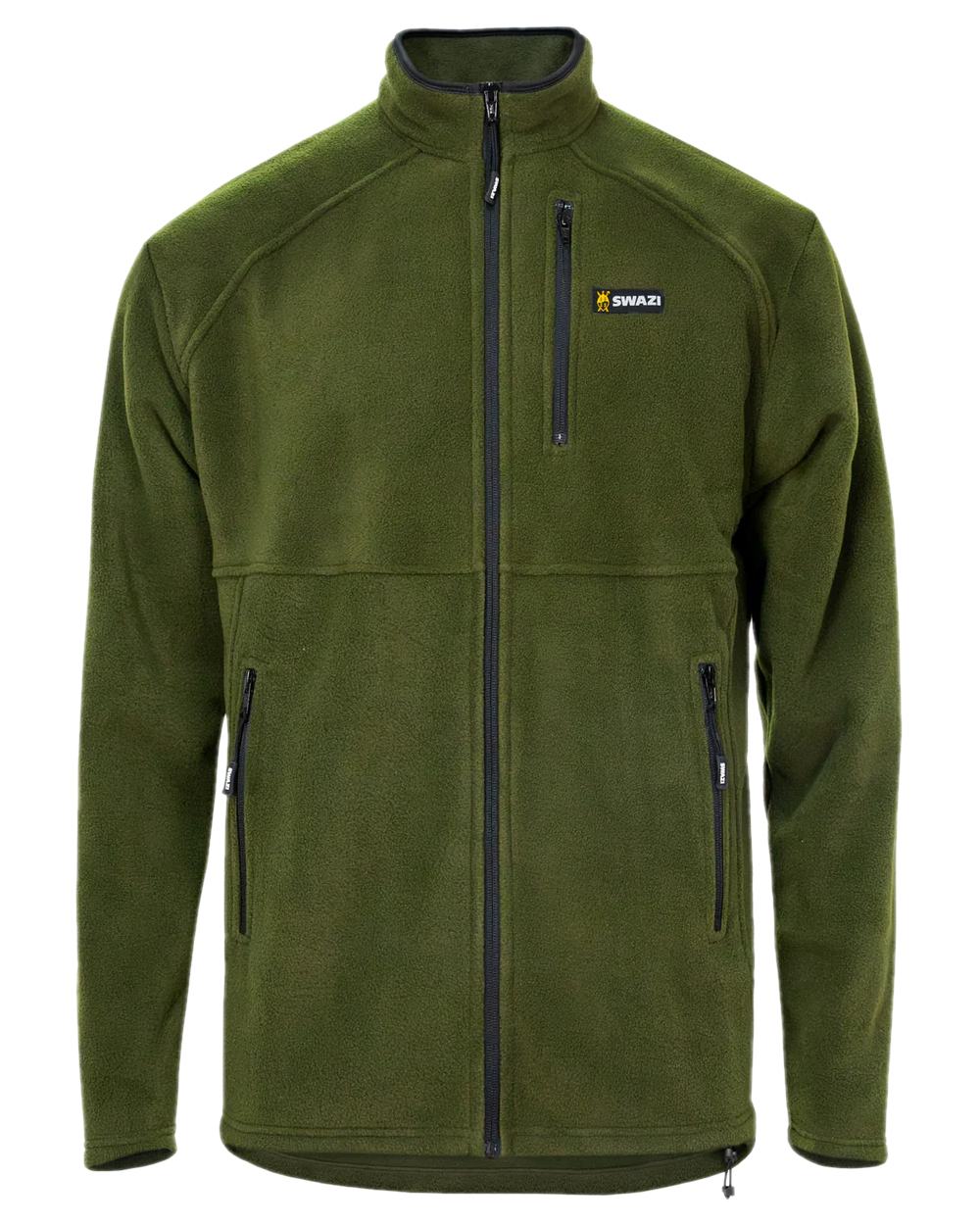 Olive Coloured Swazi Muskox Jacket on white background 