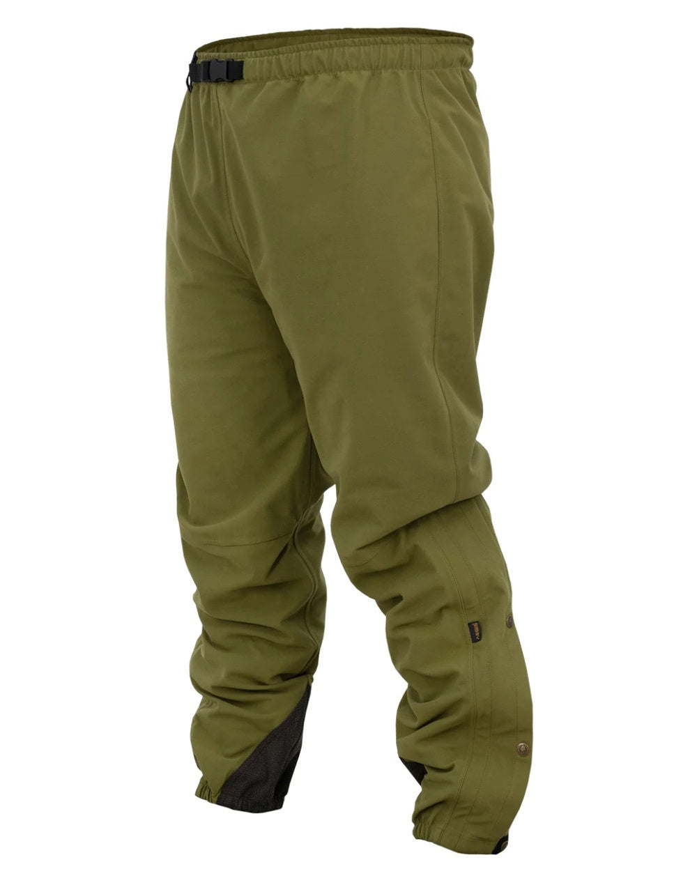 Tussock Green Coloured Swazi Overpants on white background 