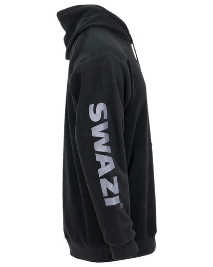 Black Coloured Swazi The Clansman Hoodie on white background 