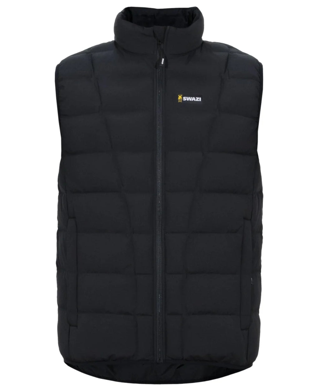 Black coloured Swazi Thorso Vest on white background 