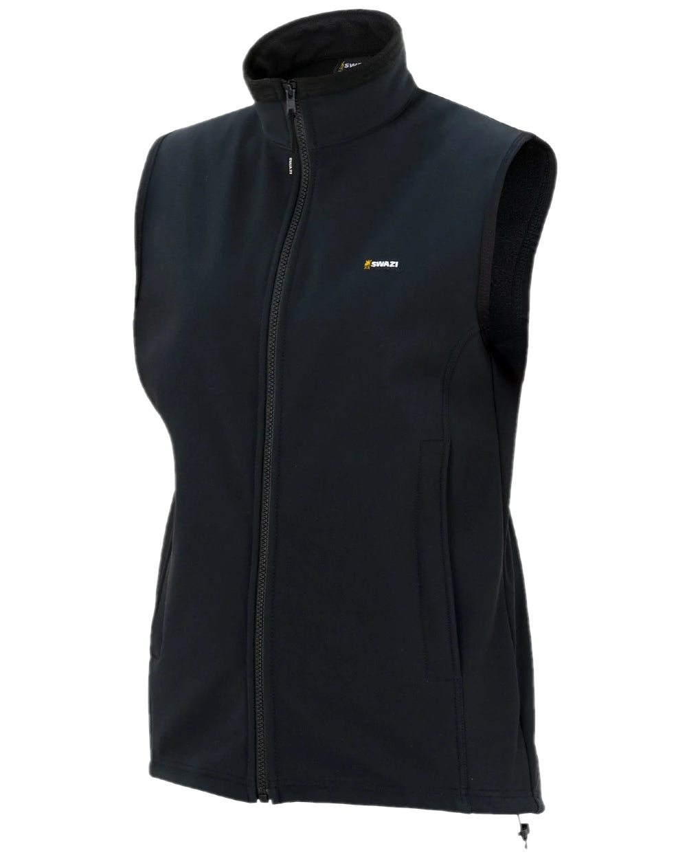 Black Coloured Swazi Womens Sable Vest on white background 