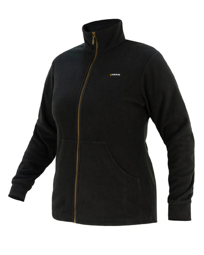 Black coloured Swazi Womens Toi Toi Jacket on white background 