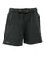 Black Coloured Swazi Micro Dribacks Shorts On A White Background #colour_black