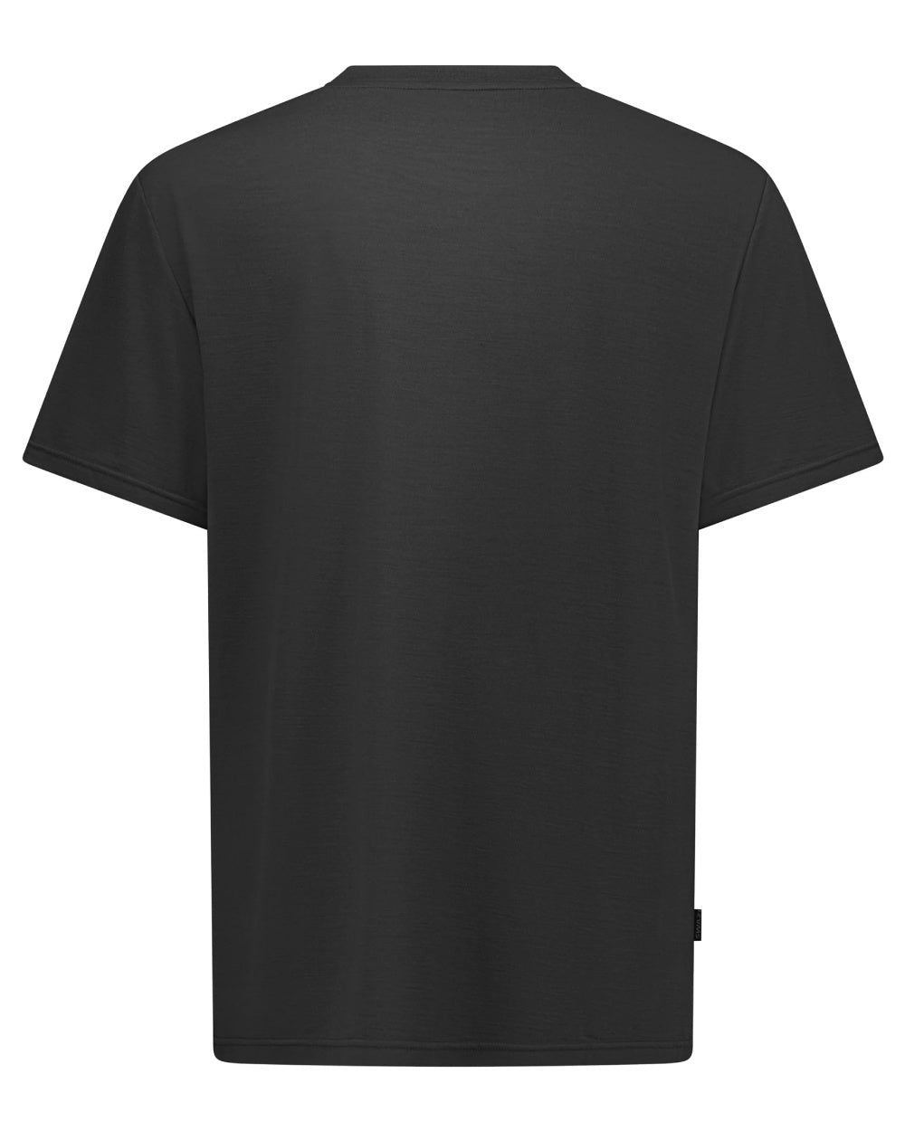 Black coloured Swazi Kaimai Short Sleeve T-Shirt on white background 