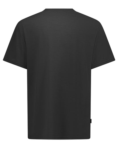 Black coloured Swazi Kaimai Short Sleeve T-Shirt on white background 
